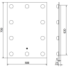 Mexen Dona lustro łazienkowe podświetlane 50 x 70 cm, LED 6000K, antypara - 9818-050-070-611-00