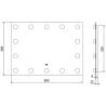 Mexen Dona lustro łazienkowe podświetlane 80 x 60 cm, LED 6000K, antypara - 9818-080-060-611-00