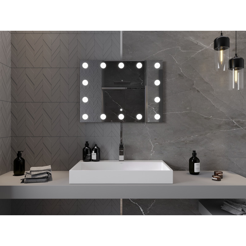 Mexen Dona lustro łazienkowe podświetlane 80 x 60 cm, LED 6000K, antypara - 9818-080-060-611-00