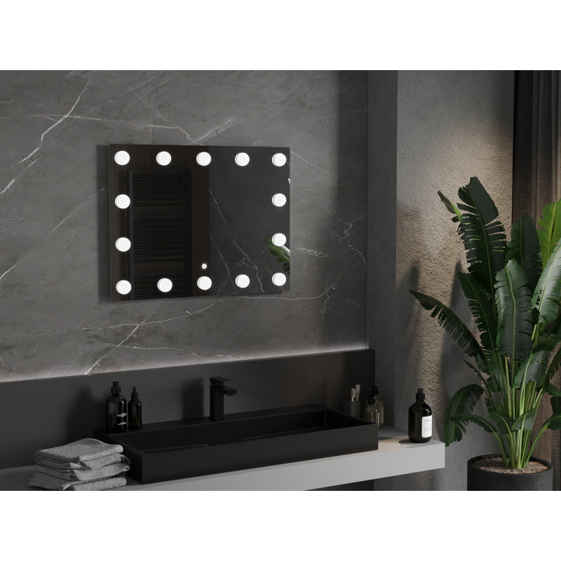 Mexen Dona lustro łazienkowe podświetlane 80 x 60 cm, LED 6000K, antypara - 9818-080-060-611-00
