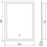Mexen Miko lustro łazienkowe podświetlane 60 x 80 cm, LED 6000K, antypara - 9819-060-080-611-00