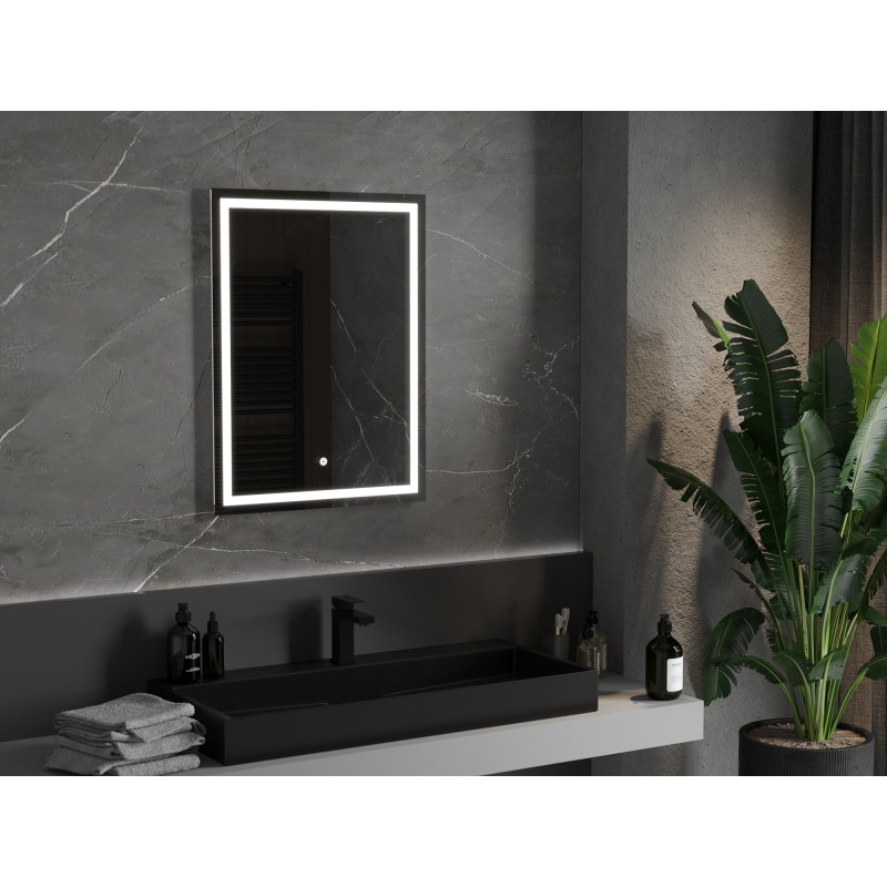 Mexen Miko lustro łazienkowe podświetlane 60 x 80 cm, LED 6000K, antypara - 9819-060-080-611-00