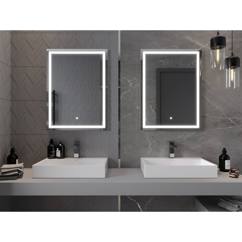 Mexen Miko lustro łazienkowe podświetlane 60 x 80 cm, LED 6000K, antypara - 9819-060-080-611-00