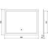 Mexen Miko lustro łazienkowe podświetlane 80 x 60 cm, LED 6000K, antypara - 9819-080-060-611-00