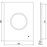 Mexen Koga lustro łazienkowe podświetlane 60 x 80 cm, LED 6000K, antypara - 9821-060-080-611-00