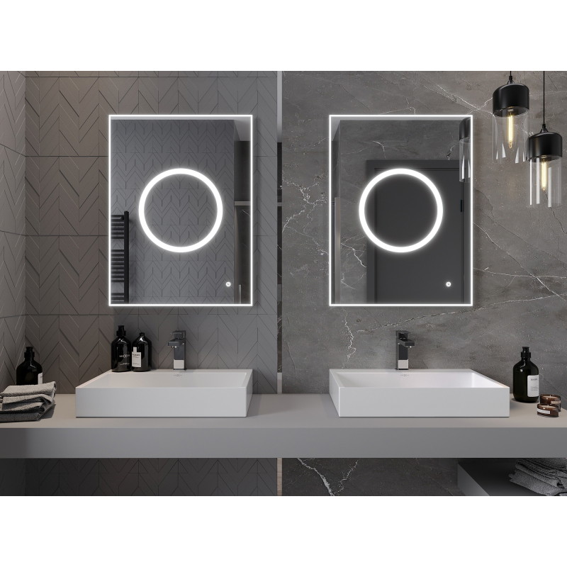 Mexen Koga lustro łazienkowe podświetlane 60 x 80 cm, LED 6000K, antypara - 9821-060-080-611-00