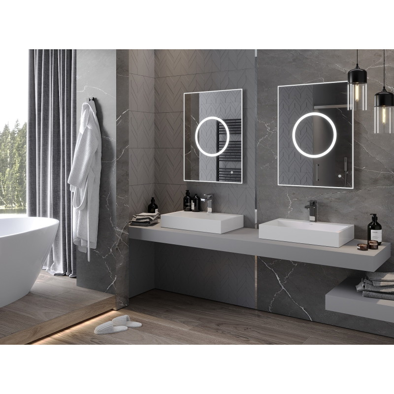 Mexen Koga lustro łazienkowe podświetlane 60 x 80 cm, LED 6000K, antypara - 9821-060-080-611-00