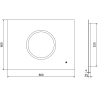 Mexen Koga lustro łazienkowe podświetlane 80 x 60 cm, LED 6000K, antypara - 9821-080-060-611-00