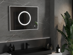 Mexen Koga lustro łazienkowe podświetlane 80 x 60 cm, LED 6000K, antypara - 9821-080-060-611-00