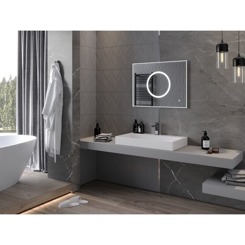 Mexen Koga lustro łazienkowe podświetlane 80 x 60 cm, LED 6000K, antypara - 9821-080-060-611-00