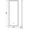 Mexen Coro lustro łazienkowe podświetlane 45 x 120 cm, LED 6000K, antypara, rama czarna - 9817-045-120-611-70