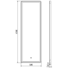Mexen Coro lustro łazienkowe podświetlane 50 x 150 cm, LED 6000K, antypara, rama czarna - 9817-050-150-611-70
