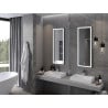 Mexen Coro lustro łazienkowe podświetlane 45 x 120 cm, LED 6000K, antypara, rama czarna - 9817-045-120-611-70