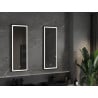 Mexen Coro lustro łazienkowe podświetlane 45 x 120 cm, LED 6000K, antypara, rama czarna - 9817-045-120-611-70
