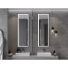 Mexen Coro lustro łazienkowe podświetlane 50 x 150 cm, LED 6000K, antypara, rama czarna - 9817-050-150-611-70