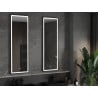 Mexen Coro lustro łazienkowe podświetlane 50 x 150 cm, LED 6000K, antypara, rama czarna - 9817-050-150-611-70