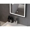 Mexen Coro lustro łazienkowe podświetlane 45 x 120 cm, LED 6000K, antypara, rama czarna - 9817-045-120-611-70