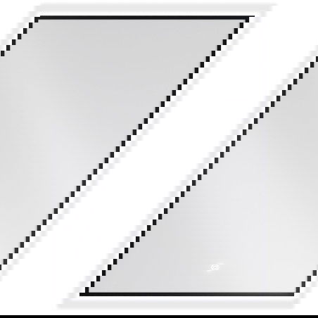 Mexen Erma lustro łazienkowe podświetlane 60 x 80 cm, LED 6000K, antypara, rama czarna - 9814-060-080-611-70