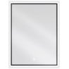 Mexen Erma lustro łazienkowe podświetlane 60 x 80 cm, LED 6000K, antypara, rama czarna - 9814-060-080-611-70