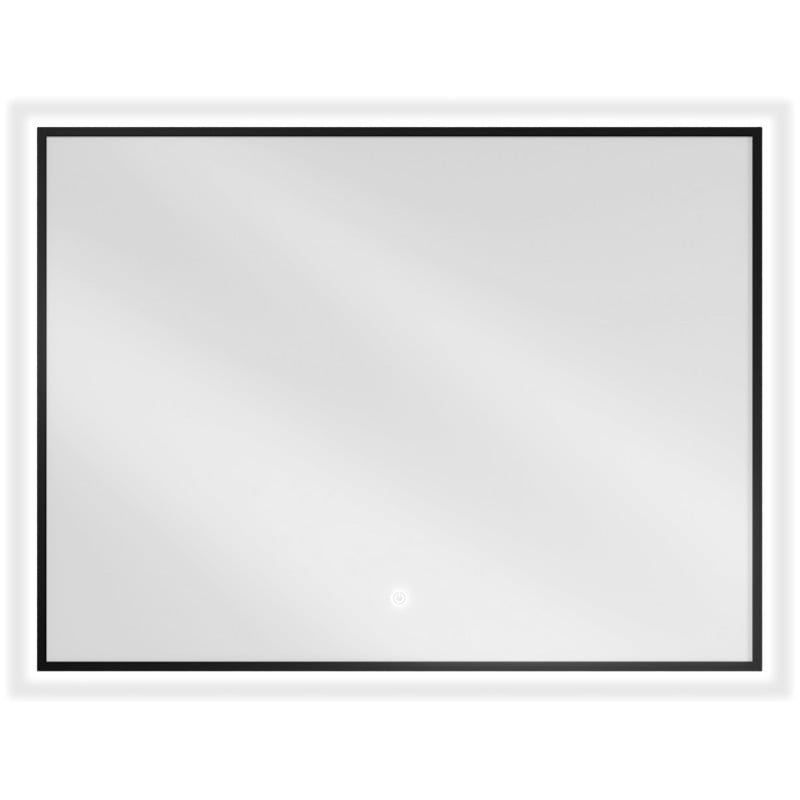 Mexen Erma lustro łazienkowe podświetlane 80 x 60 cm, LED 6000K, antypara, rama czarna  - 9814-080-060-611-70
