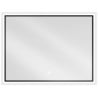 Mexen Erma lustro łazienkowe podświetlane 80 x 60 cm, LED 6000K, antypara, rama czarna  - 9814-080-060-611-70
