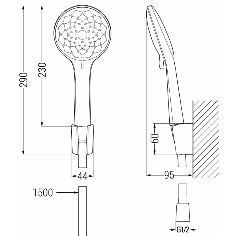 Mexen Sabre R74 zestaw wannowy, chrom - 72103R74-00