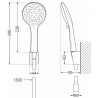 Mexen Sabre R74 zestaw wannowy, chrom - 72103R74-00