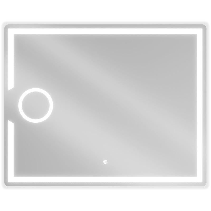 Mexen Onyx lustro łazienkowe podświetlane z lusterkiem kosmetycznym 100 x 80 cm, LED 6000K, antypara - 9813-100-080-611-00
