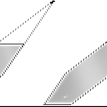 Mexen Orla lustro łazienkowe podświetlane 60 x 80 cm, LED 6000K, antypara, rama czarna - 9815-060-080-611-70