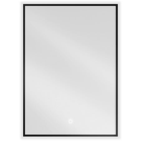 Mexen Erma lustro łazienkowe podświetlane 50 x 70 cm, LED 6000K, antypara, rama czarna - 9814-050-070-611-70