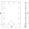 Mexen Dona lustro łazienkowe podświetlane 60 x 80 cm, LED 6000K, antypara - 9818-060-080-611-00