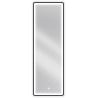 Mexen Coro lustro łazienkowe podświetlane 50 x 150 cm, LED 6000K, antypara, rama czarna - 9817-050-150-611-70