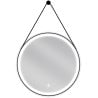 Mexen Reni lustro łazienkowe podświetlane, okrągłe 60 cm, LED 6000K, antypara, rama czarna - 9812-060-060-611-70