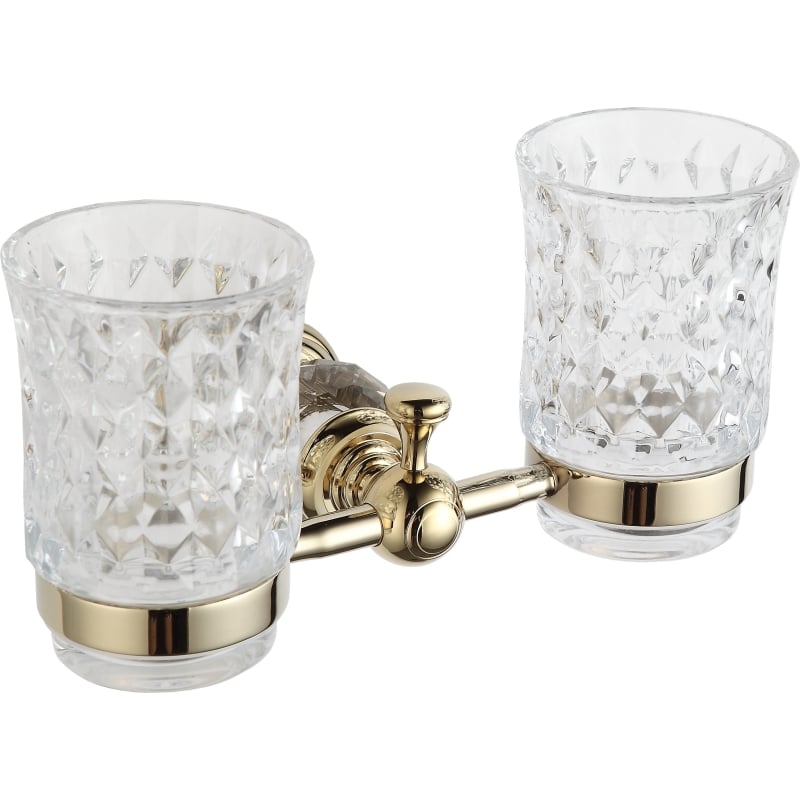 Mexen Estela podwójny kubek na szczoteczki, złoty - 7011552-50
