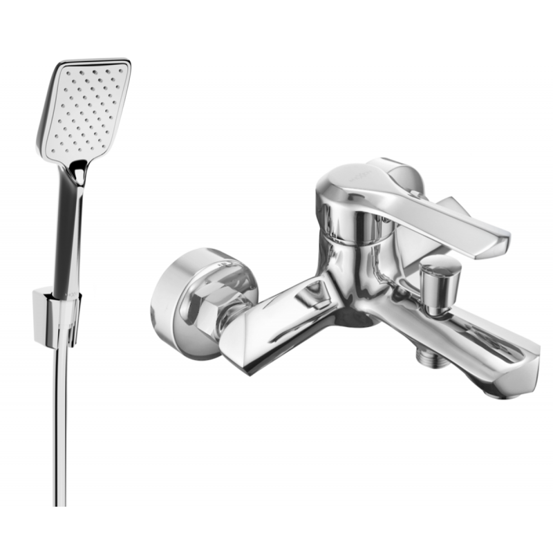 Mexen Sabre R62 bateria wannowa z zestawem prysznicowym, chrom - 7213R62-00