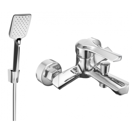 Mexen Sabre R62 bateria wannowa z zestawem prysznicowym, chrom - 7213R62-00