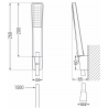 Mexen Sabre R72 bateria wannowa z zestawem prysznicowym, czarna - 7213R72-70