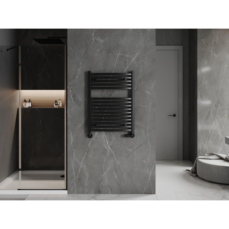 Mexen Helios grzejnik łazienkowy 800 x 600 mm, 448 W, czarny - W103-0800-600-00-70