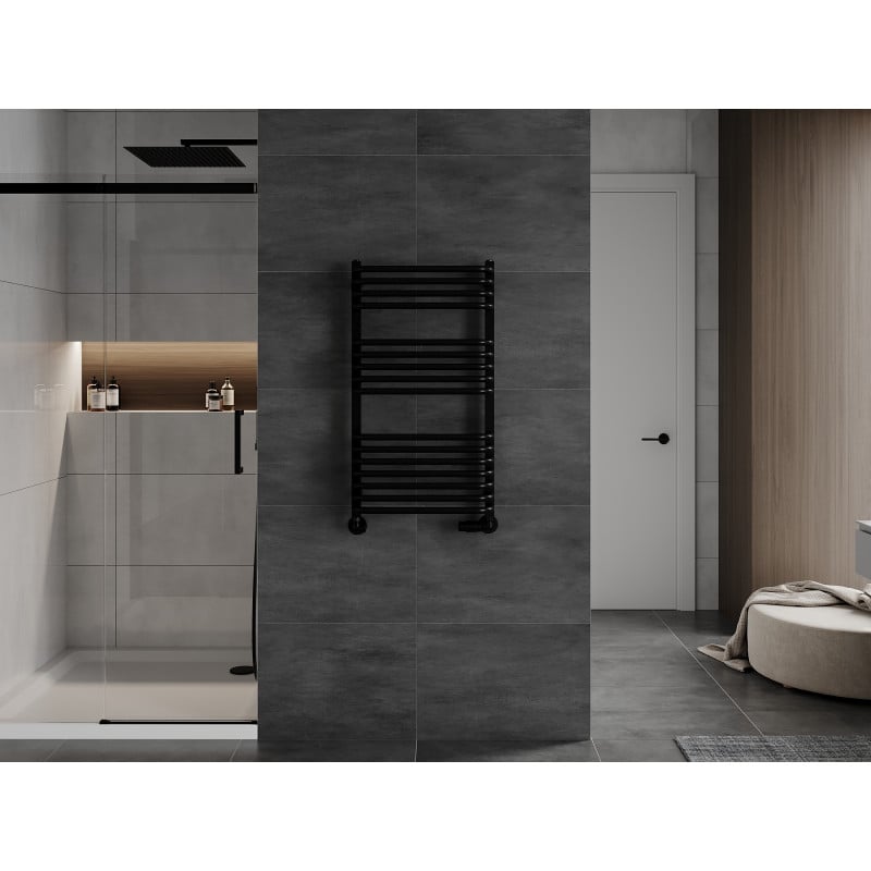 Mexen Apollo grzejnik łazienkowy 860 x 450 mm, 424 W, czarny - W117-0860-450-00-70