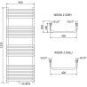 Mexen Apollo grzejnik łazienkowy 1210 x 450 mm, 566 W, biały - W117-1210-450-00-20