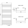 Mexen Apollo grzejnik łazienkowy 1210 x 550 mm, 641 W, biały - W117-1210-550-00-20