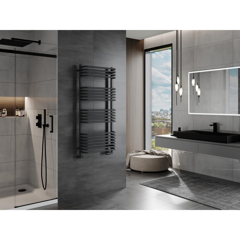 Mexen Apollo grzejnik łazienkowy 1210 x 550 mm, 641 W, antracyt - W117-1210-550-00-66