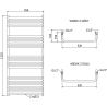 Mexen Apollo grzejnik łazienkowy 1210 x 550 mm, 641 W, czarny - W117-1210-550-00-70