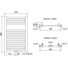 Mexen Pluton grzejnik łazienkowy 800 x 500 mm, 410 W, czarny  - W106-0800-500-00-70