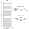 Mexen Pluton grzejnik łazienkowy 1700 x 600 mm, 991 W, czarny - W106-1700-600-00-70