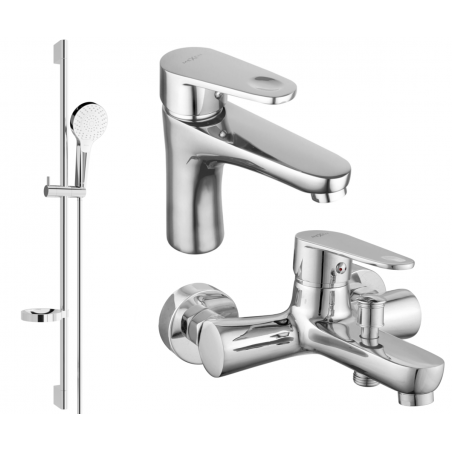 Mexen Kama DS05 zestaw wannowy, chrom - 72503DS05-00