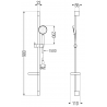 Mexen Kama DS75 zestaw wannowy, chrom - 72503DS75-00