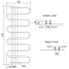 Mexen Kiso grzejnik łazienkowy dekoracyjny 1250 x 500 mm, 256 W, biały - W114-1250-500-00-20