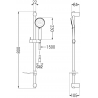 Mexen Kama DF75 zestaw wannowy, chrom - 72503DF75-00