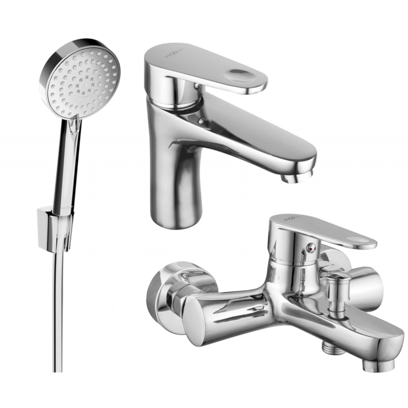 Mexen Kama R75 zestaw wannowy, chrom - 72503R75-00